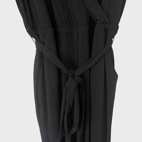 INC International Concepts Tie-Waist V-Neck Jumpsuit Black Women's Size XL New - Picture 9 of 13